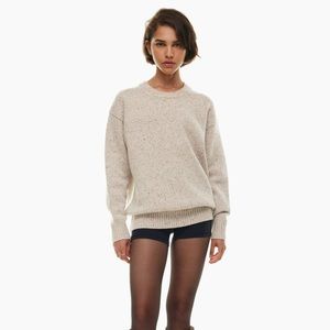 Aritzia Wilfred Free Bronco Sweater - marl oat beige
